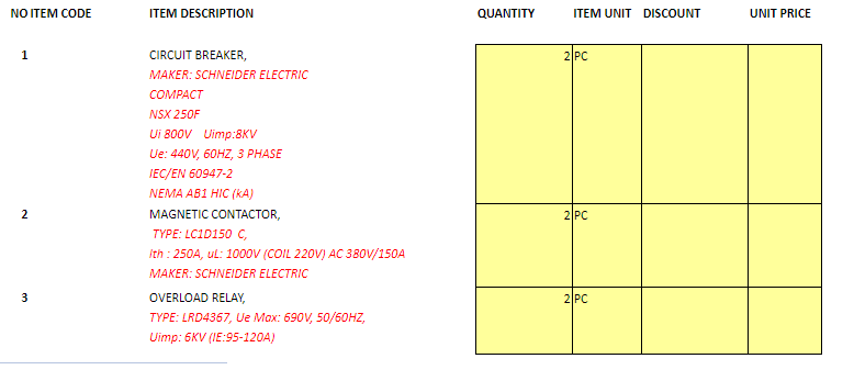 【询价】船舶备件—断路器/磁接触器/过载继电器（CK-C20240328-07）询价-泰州昌宽社区-报价采购-船用采购网-船舶物料采购-船务服务-一站式船用设备供应服务