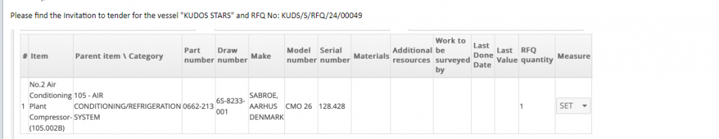 【询价】船舶备件—空调装置压缩机（CK-R20240307-12）询价-泰州昌宽社区-报价采购-船用采购网-船舶物料采购-船务服务-一站式船用设备供应服务