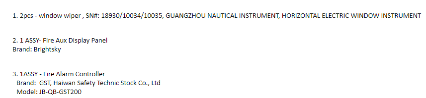 【询价】船舶备件—配件（CK-C20240305-01）询价-泰州昌宽社区-报价采购-船用采购网-船舶物料采购-船务服务-一站式船用设备供应服务