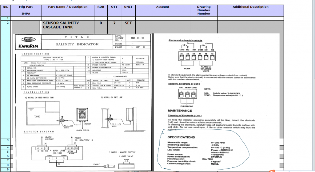 【询价】船舶备件—传感器盐度梯形箱（CK-R20240322-04）询价-泰州昌宽社区-报价采购-船用采购网-船舶物料采购-船务服务-一站式船用设备供应服务