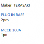 船舶备件—TERASAKI播入底座/塑壳断路器（CK-C20240320-12）询价-船用采购网-船舶物料采购-船务服务-一站式船用设备供应服务