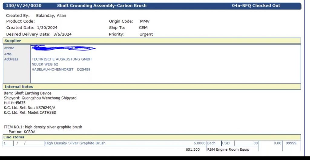 【询价】船舶备件—高密度银石墨刷（CK-Y20240327-01）询价-泰州昌宽社区-报价采购-船用采购网-船舶物料采购-船务服务-一站式船用设备供应服务