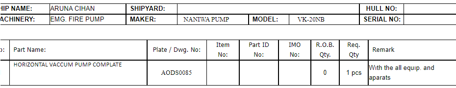 【询价】船舶备件—卧式真空泵（CK-C20240304-11）询价-泰州昌宽社区-报价采购-船用采购网-船舶物料采购-船务服务-一站式船用设备供应服务