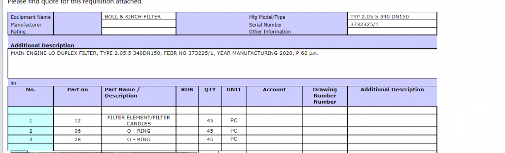 【询价】船舶备件—过滤元件/滤筒/O型环（CK-R20240321-03）询价-泰州昌宽社区-报价采购-船用采购网-船舶物料采购-船务服务-一站式船用设备供应服务