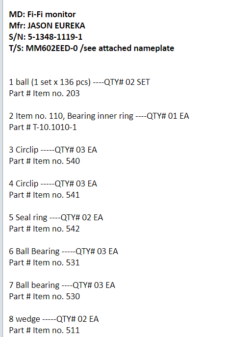 【询价】船舶备件—配件（CK-J20240304-06）询价-泰州昌宽社区-报价采购-船用采购网-船舶物料采购-船务服务-一站式船用设备供应服务