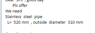 【询价】船舶备件—不锈钢管（CK-J20240305-07）询价-泰州昌宽社区-报价采购-船用采购网-船舶物料采购-船务服务-一站式船用设备供应服务