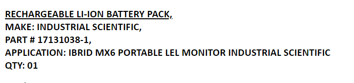 【询价】船舶备件—可充电锂离子电池组（CK-Y20240318-05）询价-泰州昌宽社区-报价采购-船用采购网-船舶物料采购-船务服务-一站式船用设备供应服务