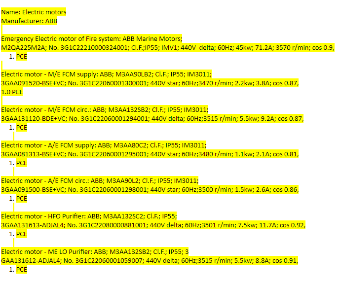 【询价】船舶备件—ABB电动机（CK-L20240320-06）询价-泰州昌宽社区-报价采购-船用采购网-船舶物料采购-船务服务-一站式船用设备供应服务