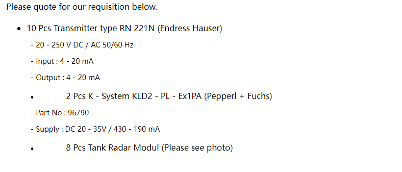【询价】船舶备件—变送器（CK-R20240304-11）询价-泰州昌宽社区-报价采购-船用采购网-船舶物料采购-船务服务-一站式船用设备供应服务
