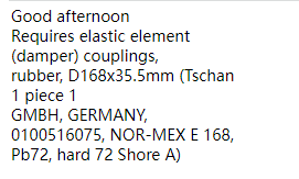 【询价】船舶备件—弹性元件（CK-J20240306-13）询价-泰州昌宽社区-报价采购-船用采购网-船舶物料采购-船务服务-一站式船用设备供应服务