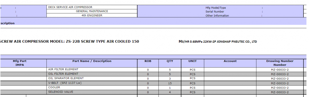 【询价】船舶备件—滤芯/V型皮带/冷却器/电磁阀（CK-R20240314-07）询价-泰州昌宽社区-报价采购-船用采购网-船舶物料采购-船务服务-一站式船用设备供应服务
