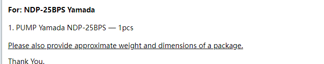【询价】船舶备件—Yamada泵（CK-R20240328-02）询价-泰州昌宽社区-报价采购-船用采购网-船舶物料采购-船务服务-一站式船用设备供应服务