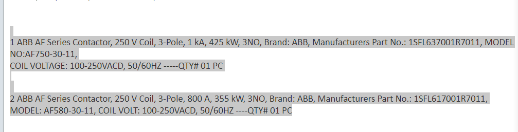 【询价】船舶备件—ABB接触器（CK-J20240306-30）询价-泰州昌宽社区-报价采购-船用采购网-船舶物料采购-船务服务-一站式船用设备供应服务
