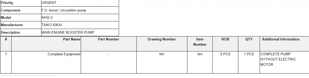 【询价】船舶备件—主机增压泵（CK-C20240312-03）询价-泰州昌宽社区-报价采购-船用采购网-船舶物料采购-船务服务-一站式船用设备供应服务