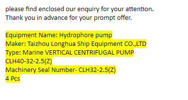 【询价】船舶备件—机械密封（CK-L20240325-05）询价-泰州昌宽社区-报价采购-船用采购网-船舶物料采购-船务服务-一站式船用设备供应服务