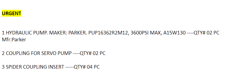 【询价】船舶备件—液压泵/伺服泵联轴器/插件（CK-J20240328-19）询价-泰州昌宽社区-报价采购-船用采购网-船舶物料采购-船务服务-一站式船用设备供应服务