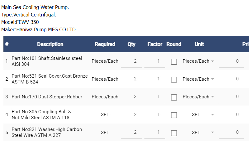 【询价】船舶备件—配件（CK-C20240304-10）询价-泰州昌宽社区-报价采购-船用采购网-船舶物料采购-船务服务-一站式船用设备供应服务