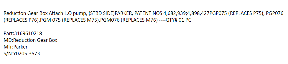 【询价】船舶备件—减速箱附属机油泵（CK-J20240318-19）询价-泰州昌宽社区-报价采购-船用采购网-船舶物料采购-船务服务-一站式船用设备供应服务