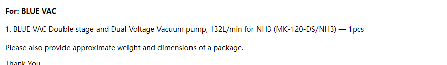 【询价】船舶备件—蓝色VAC双级双电压真空泵（CK-R20240326-03）询价-泰州昌宽社区-报价采购-船用采购网-船舶物料采购-船务服务-一站式船用设备供应服务