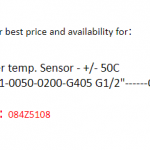 船舶备件—DANFOSS水温传感器（CK-J20240328-17）询价-船用采购网-船舶物料采购-船务服务-一站式船用设备供应服务
