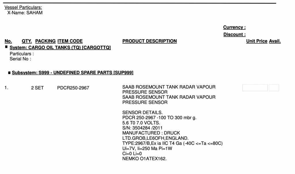 【询价】船舶备件—蒸汽压力传感器（CK-R20240313-03）询价-泰州昌宽社区-报价采购-船用采购网-船舶物料采购-船务服务-一站式船用设备供应服务