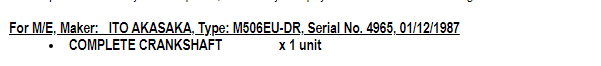 【询价】船舶备件—完整曲轴（CK-R20240328-03）询价-泰州昌宽社区-报价采购-船用采购网-船舶物料采购-船务服务-一站式船用设备供应服务