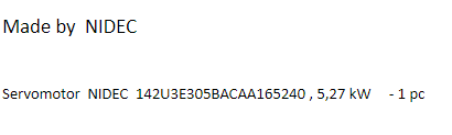 【询价】船舶备件—NIDEC伺服电机（CK-J20240311-14）询价-泰州昌宽社区-报价采购-船用采购网-船舶物料采购-船务服务-一站式船用设备供应服务