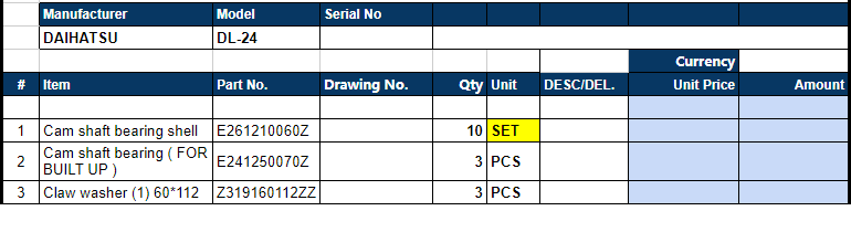 【询价】船舶备件—轴承/垫圈（CK-L20240305-05）询价-泰州昌宽社区-报价采购-船用采购网-船舶物料采购-船务服务-一站式船用设备供应服务