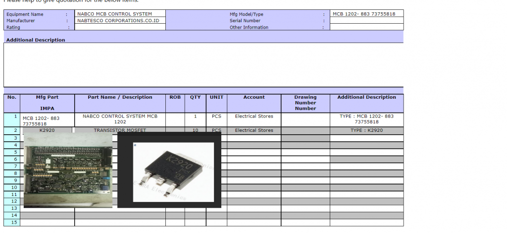 【询价】船舶备件—控制系统/晶体管（CK-R20240307-11）询价-泰州昌宽社区-报价采购-船用采购网-船舶物料采购-船务服务-一站式船用设备供应服务