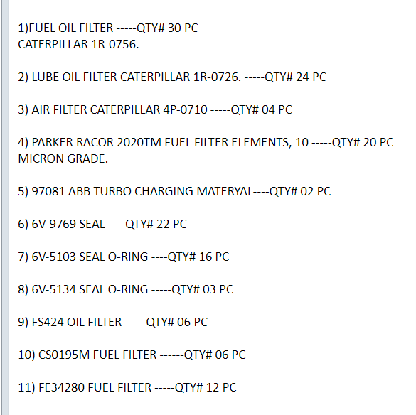 【询价】船舶备件—配件（CK-J20240321-01）询价-泰州昌宽社区-报价采购-船用采购网-船舶物料采购-船务服务-一站式船用设备供应服务
