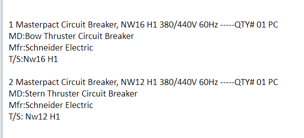 【询价】船舶备件—万能断路器（CK-J20240319-03）询价-泰州昌宽社区-报价采购-船用采购网-船舶物料采购-船务服务-一站式船用设备供应服务