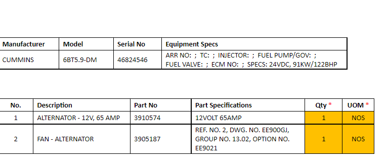 【询价】船舶备件—交流发电机/风扇（CK-J20240322-02）询价-泰州昌宽社区-报价采购-船用采购网-船舶物料采购-船务服务-一站式船用设备供应服务