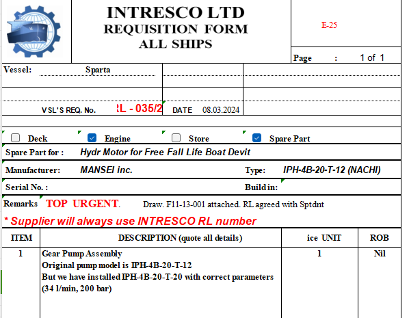 【询价】船舶备件—齿轮泵组件（CK-J20240312-06）询价-泰州昌宽社区-报价采购-船用采购网-船舶物料采购-船务服务-一站式船用设备供应服务