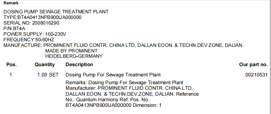【询价】船舶备件—定量泵（CK-R20240313-11）询价-泰州昌宽社区-报价采购-船用采购网-船舶物料采购-船务服务-一站式船用设备供应服务