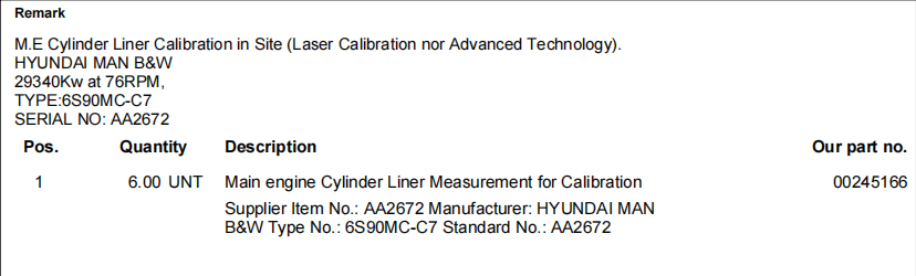 【询价】船舶备件—主机缸套测量校准（CK-R20240314-16）询价-泰州昌宽社区-报价采购-船用采购网-船舶物料采购-船务服务-一站式船用设备供应服务