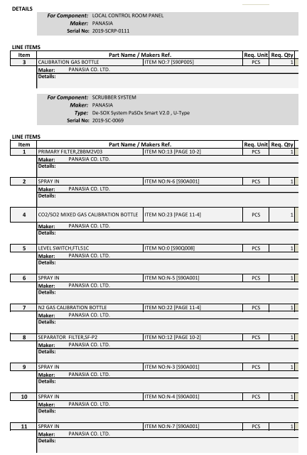 【询价】船舶备件—配件（CK-R20240318-03）询价-泰州昌宽社区-报价采购-船用采购网-船舶物料采购-船务服务-一站式船用设备供应服务