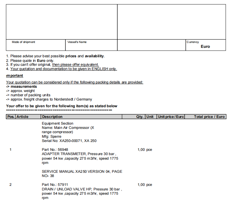 【询价】船舶备件—配件（CK-L20240319-01）询价-泰州昌宽社区-报价采购-船用采购网-船舶物料采购-船务服务-一站式船用设备供应服务
