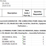 船舶备件—机械密封/O型环/轴承金属/套筒（CK-J20240320-07）询价-船用采购网-船舶物料采购-船务服务-一站式船用设备供应服务