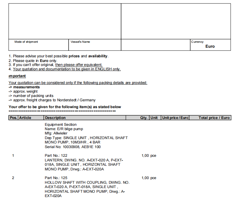【询价】船舶备件—ALLWIELER配件（CK-L20240320-04）询价-泰州昌宽社区-报价采购-船用采购网-船舶物料采购-船务服务-一站式船用设备供应服务