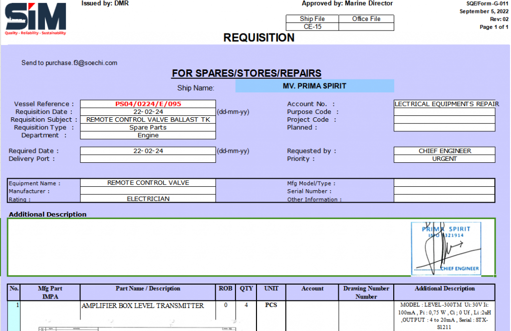【询价】船舶备件—放大器箱电平变送器（CK-R20240322-08）询价-泰州昌宽社区-报价采购-船用采购网-船舶物料采购-船务服务-一站式船用设备供应服务