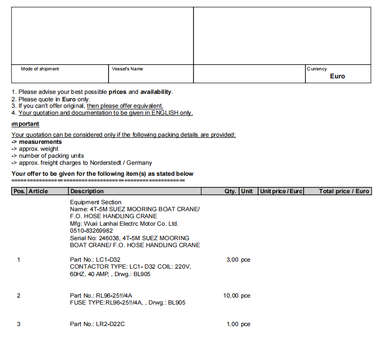 【询价】船舶备件—配件（CK-L20240329-01）询价-泰州昌宽社区-报价采购-船用采购网-船舶物料采购-船务服务-一站式船用设备供应服务