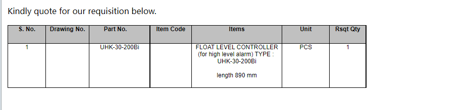 【询价】船舶备件—浮点液位控制器（CK-R20240401-09）询价-泰州昌宽社区-报价采购-船用采购网-船舶物料采购-船务服务-一站式船用设备供应服务