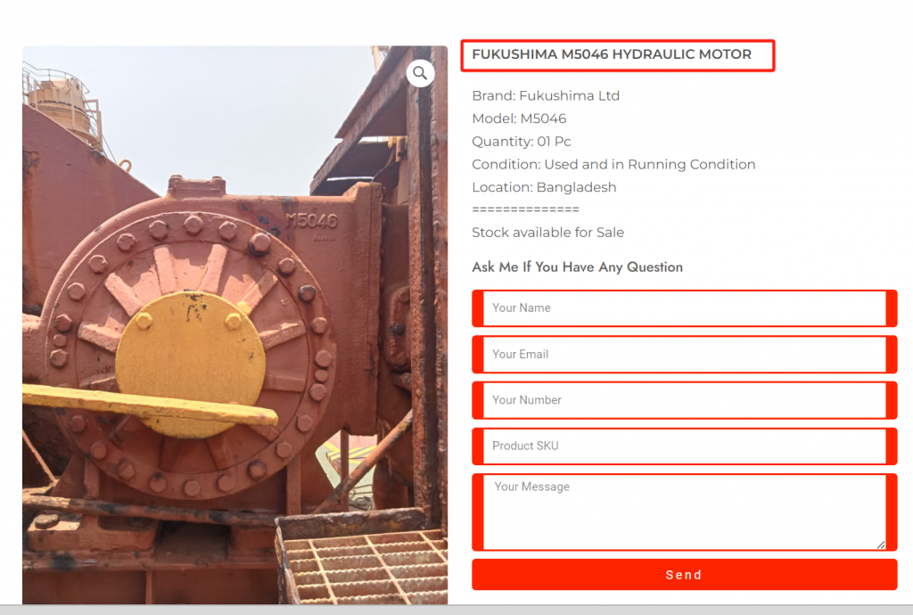 【询价】船舶备件—fukushima液压马达（CK-M20240411-02）询价-泰州昌宽社区-报价采购-船用采购网-船舶物料采购-船务服务-一站式船用设备供应服务