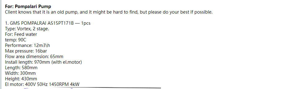 【询价】船舶备件—泵（CK-R20240415-03）询价-泰州昌宽社区-报价采购-船用采购网-船舶物料采购-船务服务-一站式船用设备供应服务