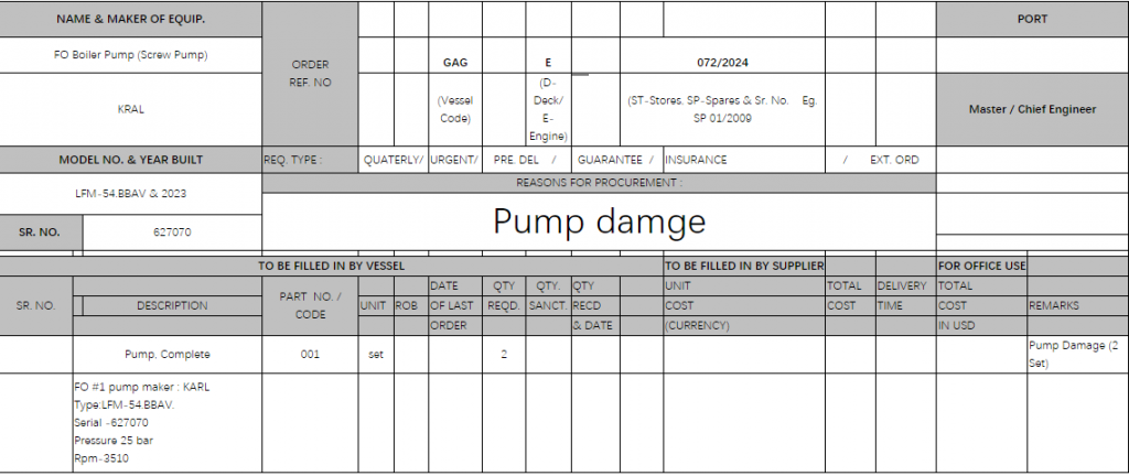 【询价】船舶备件—完整泵（CK-C20240416-07）询价-泰州昌宽社区-报价采购-船用采购网-船舶物料采购-船务服务-一站式船用设备供应服务