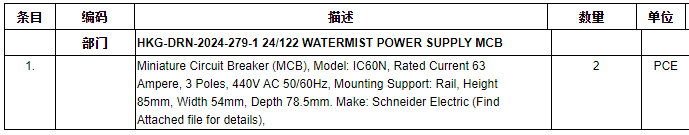 【询价】船舶备件—微型断路器（CK-L20240403-03）询价-泰州昌宽社区-报价采购-船用采购网-船舶物料采购-船务服务-一站式船用设备供应服务