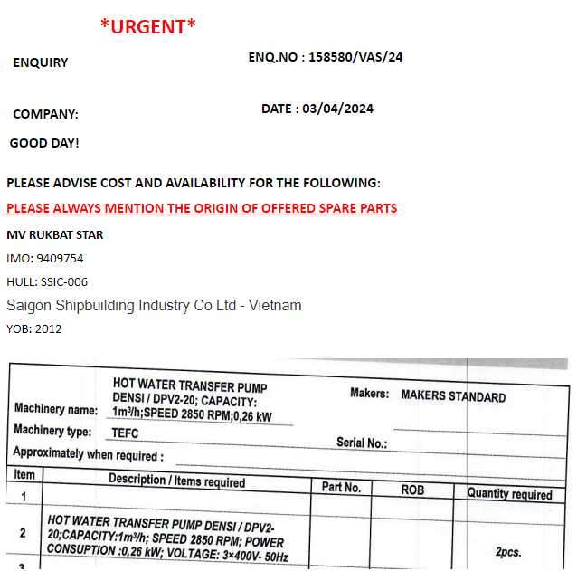 【询价】船舶备件—配件（CK-C20240407-13）询价-泰州昌宽社区-报价采购-船用采购网-船舶物料采购-船务服务-一站式船用设备供应服务