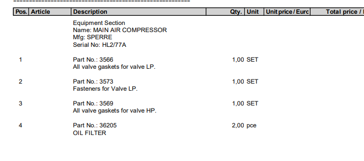 【询价】船舶备件—阀门垫片/紧固件/机油滤清器（CK-L20240424-03）询价-泰州昌宽社区-报价采购-船用采购网-船舶物料采购-船务服务-一站式船用设备供应服务