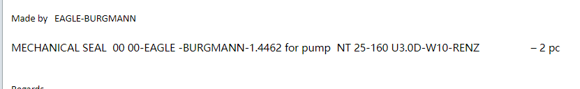 【询价】船舶备件—泵的机械密封（CK-J20240408-06）询价-泰州昌宽社区-报价采购-船用采购网-船舶物料采购-船务服务-一站式船用设备供应服务