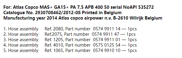 【询价】船舶备件—软管组件（CK-R20240415-14）询价-泰州昌宽社区-报价采购-船用采购网-船舶物料采购-船务服务-一站式船用设备供应服务